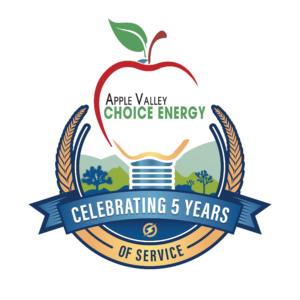 Apple Valley Choice Energy 5 year Anniversary logo 